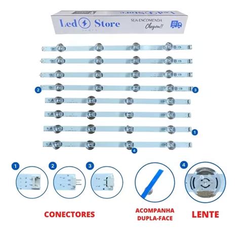 Kit Barras De Led Compativel 42lb5500 42lf5850 42lf6200 Frete grátis