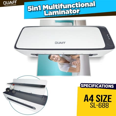 PROMO PACKAGE QUAFF SL 688 5 In 1 Laminating Machine A4 Laminating