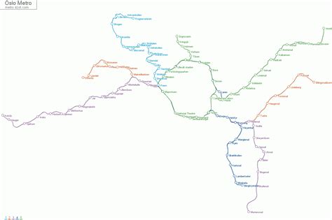 Map of Oslo Metro