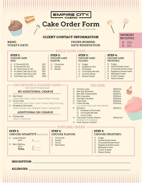 Cake Order Form (1) | Images :: Behance