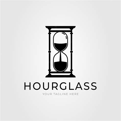 Premium Vector Silhouette Hourglass Or Classic Sand Timer Logo Vector Illustration Design