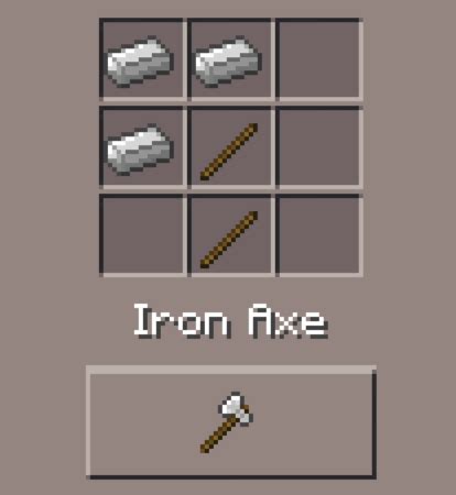 Iron Axe: Minecraft Pocket Edition: CanTeach