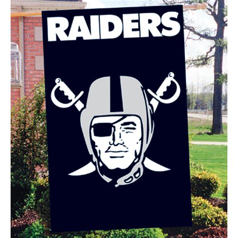 Raiders Applique Banner Flag 44x28