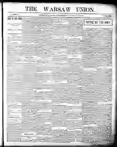 Warsaw Union Newspaper Archives, Sep 18, 1902, p. 1