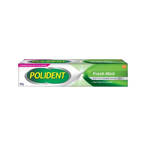 Polident Denture Cream Fresh Mint 60g Skincare Personal And Baby Care