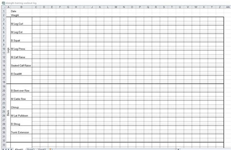 Strength Training Workout Sheets