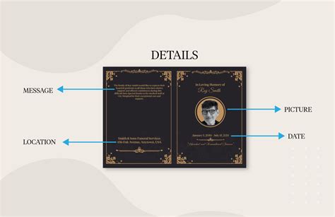 Bi-Fold Obituary Program Template in PSD, Illustrator, Word - Download ...