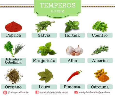 Temperos Naturais E Seus Benefícios à Saúde Temperos Naturais