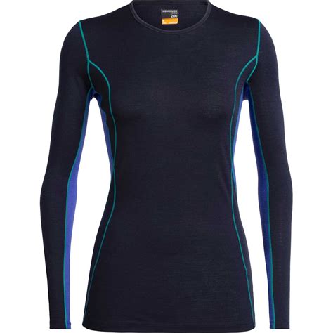 Icebreaker Womens 200 Oasis Deluxe Long Sleeve Crewe Uk