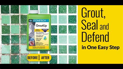 How To Use Stonetech Groutup Grout Additive To Grout Seal And Defend Youtube