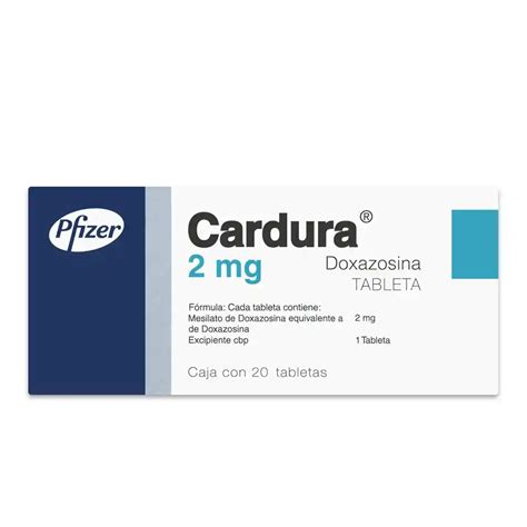 Cardura 2 Mg 20 Tabletas Desde 78500