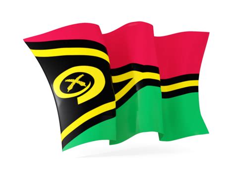 Waving flag. Illustration of flag of Vanuatu