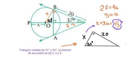 En El Grafico Calcule X B Y A Son Puntos De Tangencia Y O Es Centro