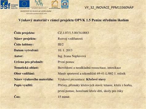 Ppt Vy 32 Inovace Ppm13360nÁp Powerpoint Presentation Free Download Id 5060729