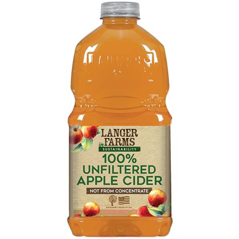 64oz Langer Farms Unfiltered Apple Cider Not From Concentrate Langer Juice Company