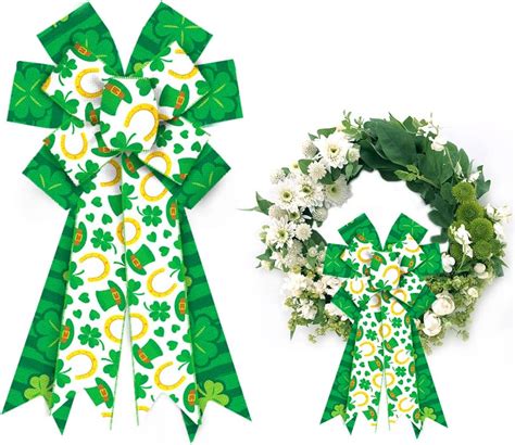 Amazon Alibbon Large Led St Patrick S Day Bows For Wreaths St