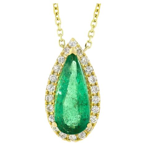 Emerald Teardrop Pendant 48 For Sale On 1stdibs Teardrop Emerald