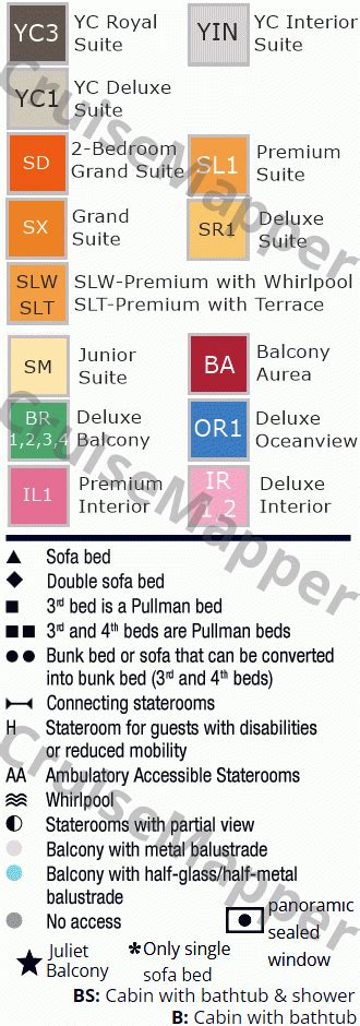 MSC Seaside deck 9 plan | CruiseMapper