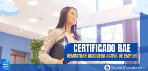 C Mo Acreditar La B Squeda Activa De Empleo Certificado Bae