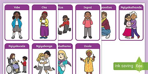 Zulu Language Words | Flashcards | Basic Expressions