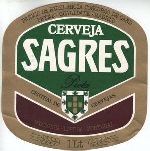 Drink Label Sagres Cerveja Central De Cervejas S A PortugalCol PT