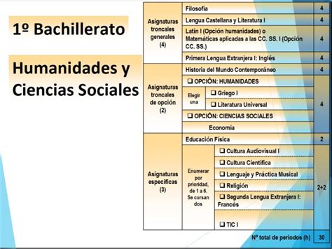 Asignaturas De Bachillerato De Ciencias Sociales