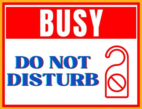 Free Printable Do Not Disturb Sign Templates [pdf Word]