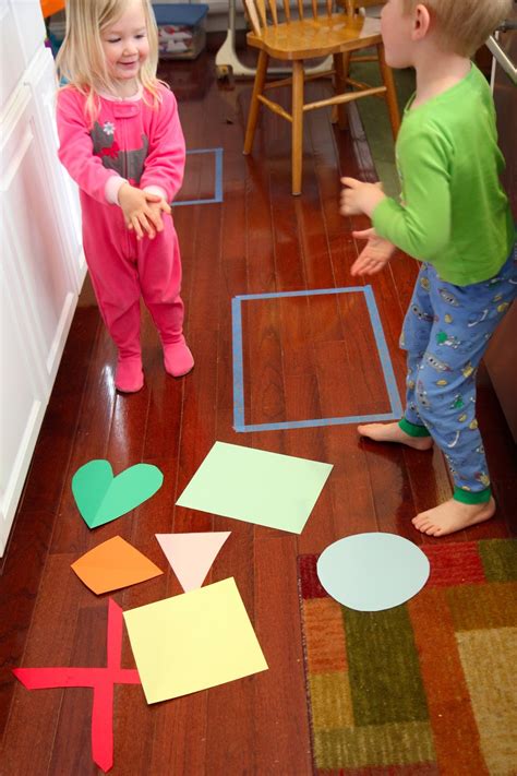 Toddler Approved!: Tape Shape Matching Game