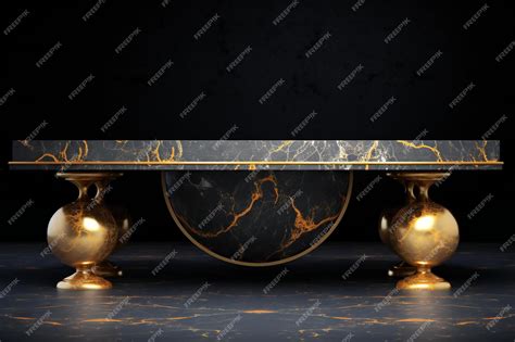 Premium Photo | A marble counter with marble texture on a dark background