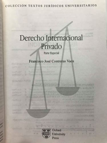 Derecho Internacional Privado Parte Especial Contreras Vaca Envío Gratis