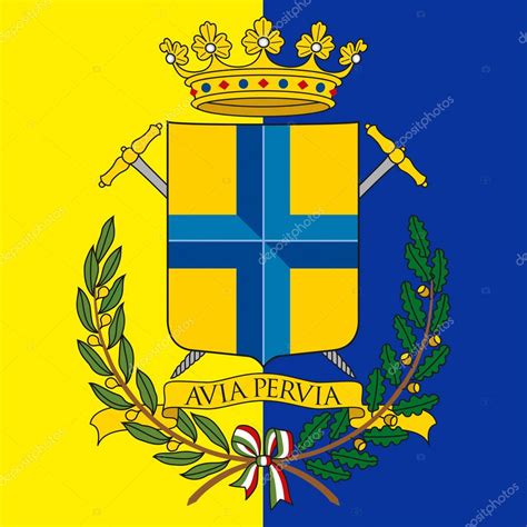 Modena ciudad escudo oficial de armas en la bandera Emilia Romaña