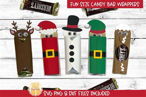 Christmas Candy Bar Wrapper SVG Bundle, Christmas Party Favor, Candy ...