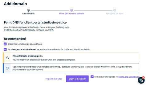 How To Point Your Godaddy Dns Domain To Wp Engine Studio Simpatico