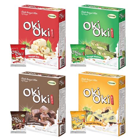 Bánh Nougat Kẹo Hạnh Phúc Oki Oki 4 Vị Ngọt Nhẹ Tự Nhiên Mềm Dẻo Thơm