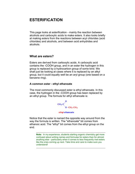 esterification