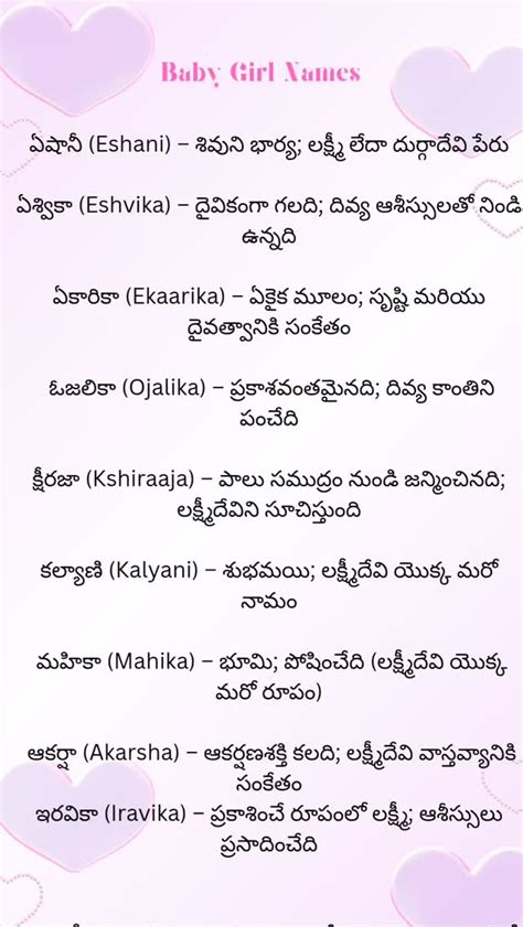 telugu names  meaning