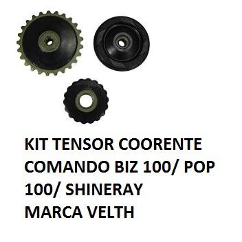 KIT TENSOR COORENTE COMANDO BIZ 100 POP 100 SHINERAY MARCA VELTH