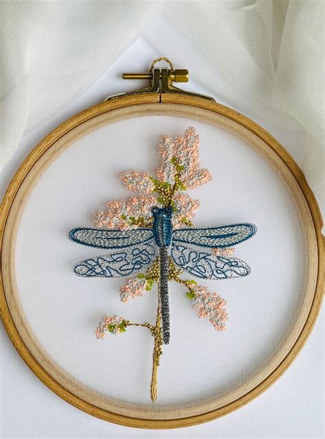 Embroidery Hoop Dragonfly - Etsy | Dragonfly embroidery design ...