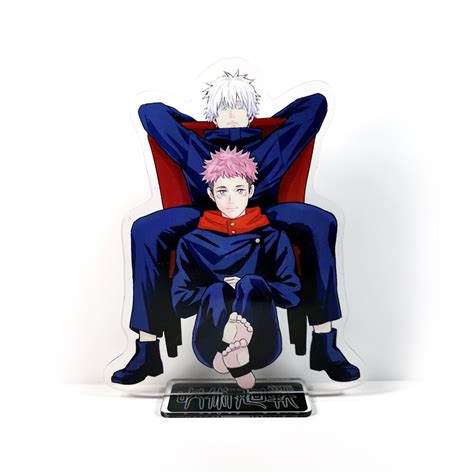 Jujutsu Kaisen Gojo Satoru Yuji Itadori Pareja Soporte Acr Lico Figura