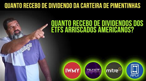 Quanto Recebo De Dividendos Minha Carteira De Etfs Americanos E