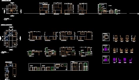 Mobilier De Bureau Bureaux Dans Autocad Biblioth Que Cao