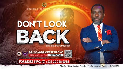 Friday Prophetic Service Theme Don T Look Back With The State