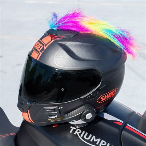 Motorcycle Helmet Mohawk - Rainbow - Moto Loot