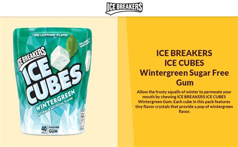 Ice Breakers Ice Cubes Wintergreen Sugar Free Gum G Amazon In