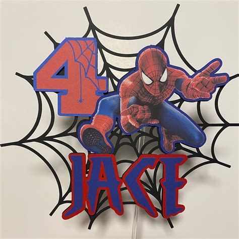 Personalized Cake Topper Spider Man Inspired Cake Topper Spider Man Birthday Party Spider Man