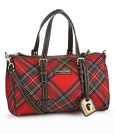 Classic Tartan Barrel Bag By Dooney And Bourke