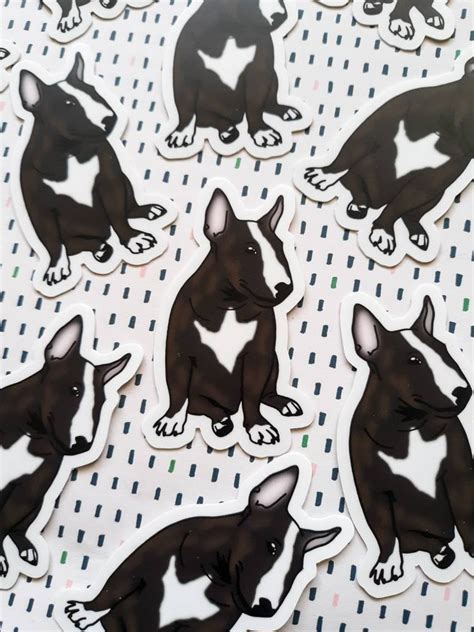 Bull Terrier Vinyl Stickers Bull Terrier Art Bull Terrier Etsy