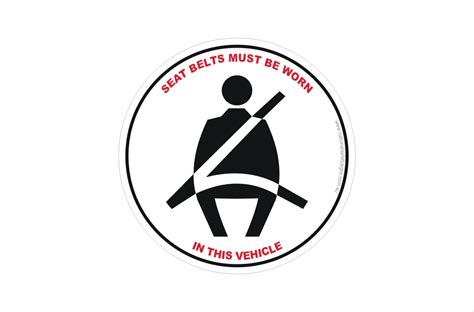 Seatbelts Required Sticker National Safety Signs Seatbelt Stickers