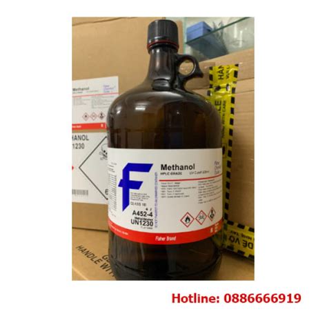 Dung môi METHANOL HPLC GRADE 4L Fisher A452 4 HQ