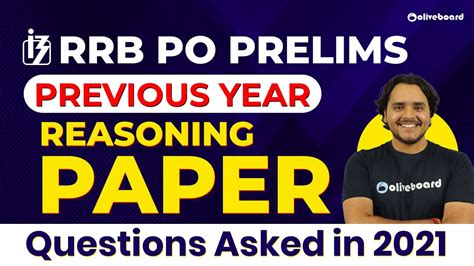 Ibps Rrb Po Prelims Reasoning Previous Year Question Paper 2021 Rrb